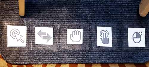piezo mat with icons